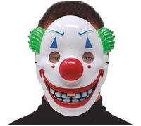 FIESTAS GUIRCA | Masque de Clown Souriant (Taille Unique) - Accessoire en Plastique pour Déguisement de Clown Halloween Oktoberfest Carnaval Bal Mascarade Fête Thématique Adulte Homme Femme - Blanc