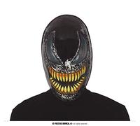 FIESTAS GUIRCA | Masque de Héros Noir en PVC (Taille Unique) - Accessoire de Déguisement pour Superhéros et Méchants - Idéal pour Halloween, Carnaval et Fêtes Déguisées - Unisexe Adulte - Noir