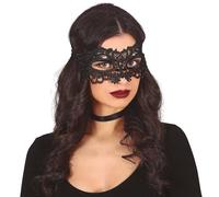 FIESTAS GUIRCA Masque en dentelle à fleurs pour femme, noir