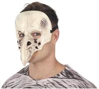 FIESTAS GUIRCA | Masque Tête de Mort Corbeau en Plastique - Accessoire de Costume pour Halloween et Fêtes d'Animaux et de Squelettes - Idéal pour Tous les Utilisateurs - Beige