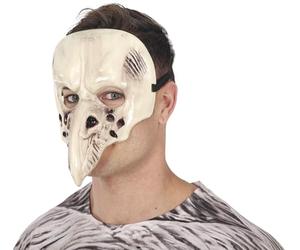 FIESTAS GUIRCA | Masque Tête de Mort Corbeau en Plastique - Accessoire de Costume pour Halloween et Fêtes d'Animaux et de Squelettes - Idéal pour Tous les Utilisateurs - Beige