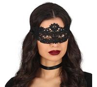 Fiestas Guirca Masque Visage en Dentelle Noire