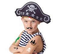 FIESTAS GUIRCA | Modèle de Maquillage Enfant Bleu (14x20 cm) - Kit de Maquillage pour Fêtes Costumées, Pirates, Halloween, Carnaval et Célébrations - Idéal pour Enfants - Bleu