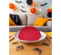 FIESTAS GUIRCA | Moule en Silicone Cerveau (24x18 cm) - Décoration de Table pour Halloween et Fêtes à Thème - Idéal pour Desserts et Gelées Terrifiantes - Orange