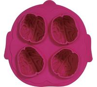 FIESTAS GUIRCA | Moule pour 4 Biscuits Cerveau (16x16 cm) - Décoration de Table pour Halloween et Fêtes à Thème - Idéal pour Cuire des Biscuits Effrayants et Célébrations - Grenat