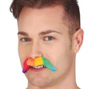 FIESTAS GUIRCA Moustache Arc-en-Ciel 10 cm
