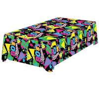 FIESTAS GUIRCA | Nappe 80s Multicolore (137x274 cm) - Décoration de Table pour Fêtes et Thématiques Rétro - Idéal pour Célébrations et Événements - Multicolore