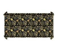 FIESTAS GUIRCA | Nappe Bonne Année Noir et Or (137x274 cm) - Décoration de Table pour Fêtes de Nouvel An - Idéal pour Célébrations et Festivités - Noir, Or