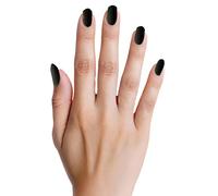 FIESTAS GUIRCA | Ongles Postiches Noirs pour Costumes (Blister de 12 Ongles) - Accessoire de Maquillage pour Halloween, Carnaval, Fêtes de Costumes de Sorcières et Vampires