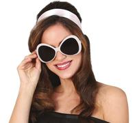 Fiestas Guirca PAIRES DE LUNETTES PAPILLON BLANC ANNÉES 70 ADULTE