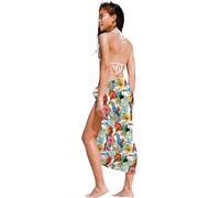 FIESTAS GUIRCA | Paréo Exotic (150x100 cm) - Foulard Textile pour Fêtes d'Été et de Graduation - Accessoire Idéal pour Célébrations Hawaïennes et Autres Occasions - Femme Adulte - Multicolore