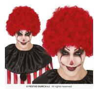 Fiestas Guirca Perruque Adulte Clown Bou Bourgogne Rouge Accessoire Afro