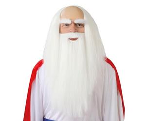 FIESTAS GUIRCA - PERRUQUE BARBE DRUIDE BLANC - Accessoire de déguisement - Cosplay pour Halloween - Thême(s) :