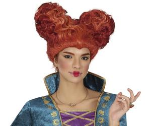 FIESTAS GUIRCA | Perruque Châtain Boucles Médiévales (Taille Unique) - Accessoire de Costume de Sorcière ou Femme Médiévale pour Halloween et Fêtes à Thème - Idéal pour Femme Adulte - Marron