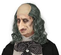 FIESTAS GUIRCA | Perruque chauve avec crinière grise - Accessoire de déguisement pour Halloween et fêtes à thème - Idéal pour homme adulte - Parfait pour des personnages comme Mr. Smile - Gris naturel