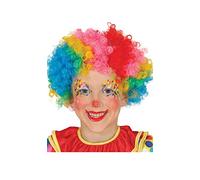 FIESTAS GUIRCA | Perruque Clown Enfant Multicolore (Taille Unique) - Accessoire de Costume pour Fêtes Arc-eniel et Carnaval - Idéal pour Enfants et Adultes à Halloween et Célébrations - Multicolore
