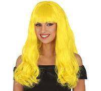 FIESTAS GUIRCA Perruque Jaune Cheveux Longs Frange