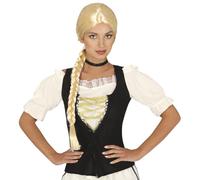 Fiestas Guirca - Perruque tresse blonde - Taille unique, costume médiéval femme