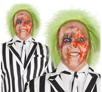 FIESTAS GUIRCA | Perruque Verte Crazy Ghost - Accessoire de Costume Thématique pour Halloween, Carnaval et Fêtes de Cinéma - Idéal pour Adultes - Vert
