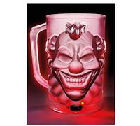 FIESTAS GUIRCA | Pichet Clown avec Lumière (500 ML) (10x14 cm) - Décoration de Table pour Fêtes d'halloween et Célébrations de Squelettes - Idéal pour Ambiances Effrayantes et Thématiques