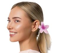 FIESTAS GUIRCA | Pince Fleur pour Cheveux Rose (8 cm) - Accessoire de Costume pour Fêtes d'Été - Idéal pour Célébrations Hawaïennes et Tropicales - Filles et Adultes - Rose