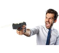 FIESTAS GUIRCA | Pistolet à Élastiques (17 cm) - Arme Jouet pour Costumes de Cowboy, Policier et Aventures du Far West - Accessoire pour Halloween et Carnaval - Tous Usages - Noir