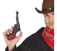 Accessoire de déguisement - pistolet gravures western cowboy 20cm noir - guirca 16087 Noir