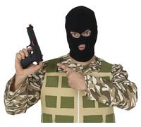 FIESTAS GUIRCA | Pistolet Jouet Noir (23 cm) - Accessoire pour Costume de Policier, Militaire ou Voleur - Idéal pour Halloween, Carnaval et Fêtes Déguisées - pour Enfants et Adultes - Noir