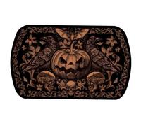 FIESTAS GUIRCA | Plateau Citrouille Gothique (39x24 cm) - Décoration de Table Réutilisable pour Fêtes d'Halloween Terrifiantes - Idéal pour Événements Effrayants - Multicolore