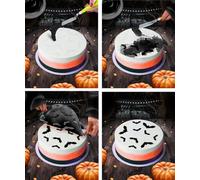 FIESTAS GUIRCA | Pochoir Décoratif pour Gâteaux de Vampire (25 cm) - Moule de Décoration de Table pour Halloween et Fêtes à Thème - Idéal pour Célébrations et Événements - Blanc