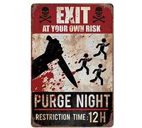 Fiestas GUiRCA Poster Purge American Nightmare Carton 24X36CM - Décoration spécial Halloween - Thème(s) : Circus ensanglanté