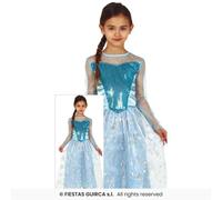 Fiestas Guirca Princesse Des Neiges Conte De Fées Robe Fancy Dress Bleu 3-12 Ans