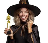 FIESTAS GUIRCA | Prix du Meilleur Costume Squelette (22 cm) - Décoration d'Halloween et Fêtes Costumées - Idéal pour Célébrations et Concours de Costumes de Squelette - Or et Noir