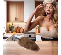 FIESTAS GUIRCA | Rat Jouet à Remonter (16 cm) - Accessoire de Farce pour Fêtes d'Halloween et Carnaval - Idéal pour Blagues et Surprises Amusantes - Tous Utilisateurs - Gris