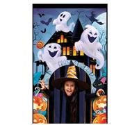 FIESTAS GUIRCA Rideau avec porte décoration maison hantée 145 x 240 cm