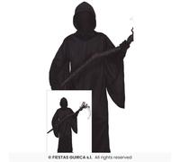 Fiestas Guirca Robe Black Mystic Grim Reapers Robe Enfant Halloween Déguisement