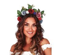 FIESTAS GUIRCA, S.L. Couronne de fleurs dans des tons foncés, Rose, 19,7 x 21,3 x 5 cm