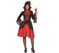 FIESTAS GUIRCA Déguisement Vampire Sanguinaire Femme - Robe Vampire Rouge - Costumes Halloween pour Femme Taille S