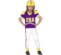 FIESTAS GUIRCA, S.L. Déguisement de Joeur de Football Américain Lila pour garçon L-(10/12 Ans)
