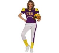 FIESTAS GUIRCA, S.L.. Déguisement de Joeur de Football Américain Lilas pour femme. L. Adulte L