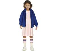 FIESTAS GUIRCA, S.L. Déguisement de Stranger Things Eleven pour fille S1 (5/6 ans), Rose/Bleu