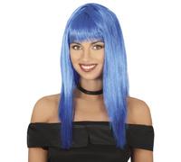 FIESTAS GUIRCA, S.L. Perruque Bleu Cheveux Longue Eco