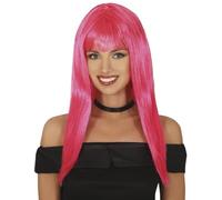 FIESTAS GUIRCA, S.L. Pêrruque Rose Cheveux Longue Eco