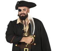 Fiestas Guirca Sabre pirate plastique 47 cm + bandeau cache-œil Noir