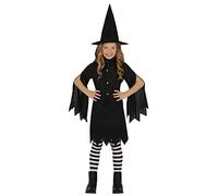 FIESTAS GUIRCA Salem Déguisement de sorcière noire avec chapeau de sorcière pour fille 3-4 ans