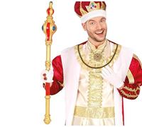 Fiestas Guirca - Accessoire - Sceptre Royal 80 cm - Rouge Bordeaux - Mixte