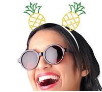 FIESTAS GUIRCA | Serre-tête Ananas Métallique Jaune et Vert (Taille Unique) - Accessoire de Costume pour Fêtes d'Été, Hawaï et Remises de Diplômes - Idéal pour Adultes Unisexe - Jaune et Vert