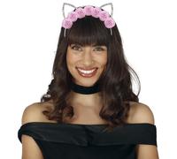 FIESTAS GUIRCA Serre-tête avec fleurs en forme de tête de chat pour adulte