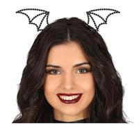 FIESTAS GUIRCA | Diadème Chauve-souris Métallique Noire - Accessoire de Déguisement pour Fêtes d'Halloween et Événements Thématiques - Idéal pour Adultes Unisexes
