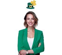 FIESTAS GUIRCA | Serre-tête Haut-de-forme St. Patrick (Taille Unique) - Accessoire de Costume pour Fêtes de Saint Patrick et Célébrations à Thème - Idéal pour Tous - Vert